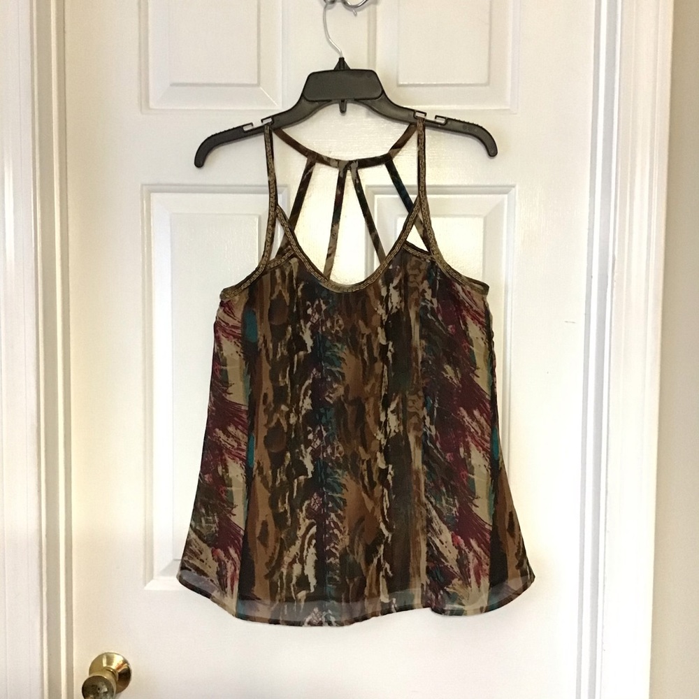 Rock & Republic Strappy Multicolored Top